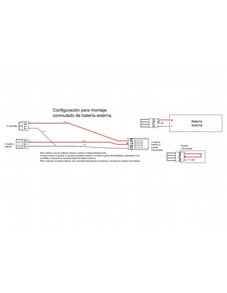 CABLE DE CONEXION CONMUTADA PARA BATERIA EXTERNA