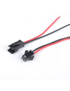 CONECTOR CON CABLE SM MACHO Y HEMBRA 2 PINES PARA SEÑAL