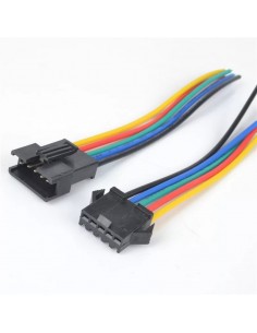 CONECTOR CON CABLE SM MACHO Y HEMBRA 5 PINES PARA FUERZA