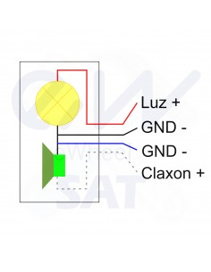 FARO LED CON CLAXON KUGOO M4 - NEGRO 2