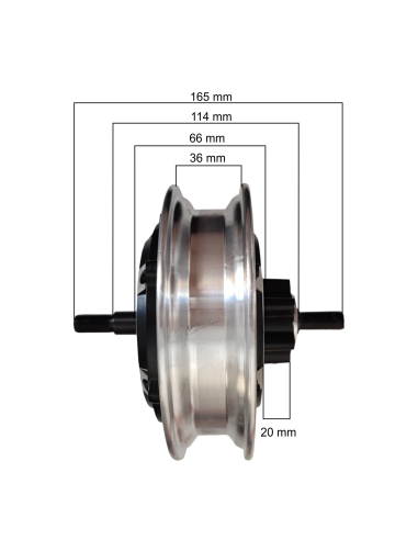 MOTOR TRASERO 48V 500W BUSHLESS