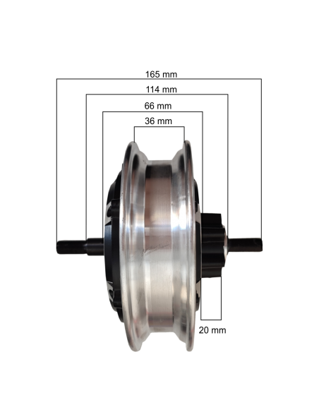 MOTOR TRASERO 48V 500W BUSHLESS