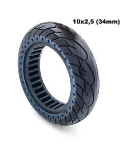RUEDA MACIZA ULTRALIGERA 10X2.5 PUNTOS AZULES 34mm