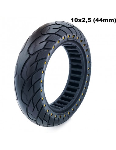 RUEDA MACIZA ULTRALIGERA 10X2.5 PUNTOS AMARILLOS