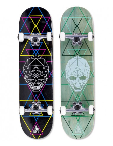 SKATE ENUFF GEO SKULL COMPLETE SKATEBOARD
