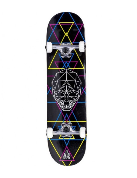 SKATE ENUFF GEO SKULL COMPLETE SKATEBOARD