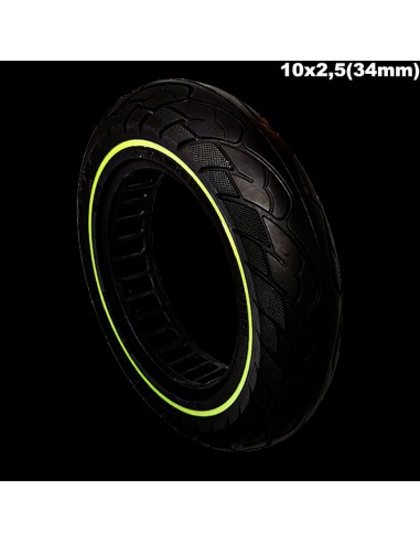 RUEDA MACIZA ULTRALIGERA 10X2.5 FLUORESCENTE