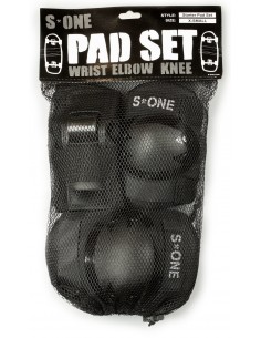 PACK PROTECCIONES S1 STARTER NEGRO NIÑO