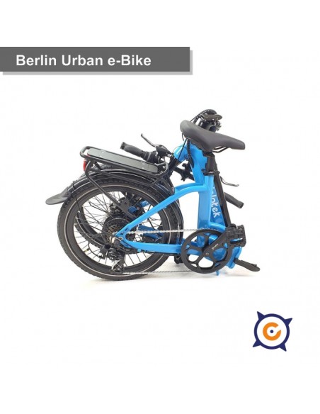 BICICLETA ELECTRICA PLEGABLE CICLOTEK BERLIN AZUL