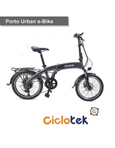 BICICLETA ELECTRICA PLEGABLE CICLOTEK PORTO GRIS