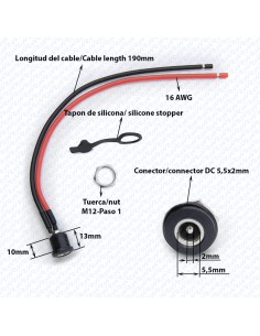 TOMA DE CARGA DC 5.5X2.1 CON TAPA 2