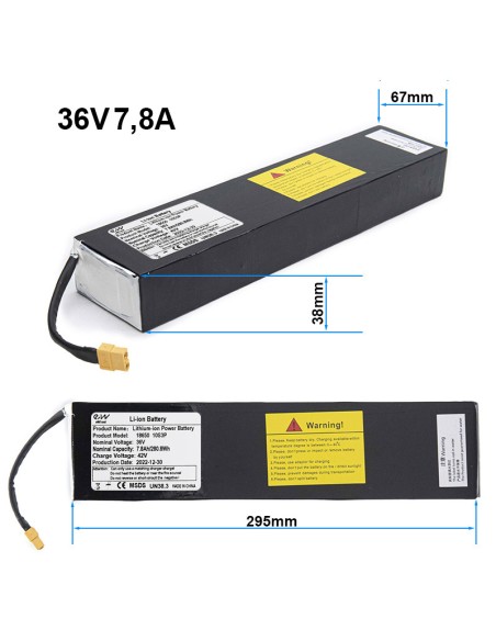 BATERIA 36V 7,8Ah KUGOO S1