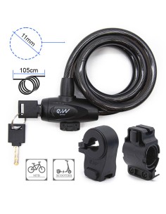 CANDADO DE CABLE CON LLAVE EWHEEL - 110CM
