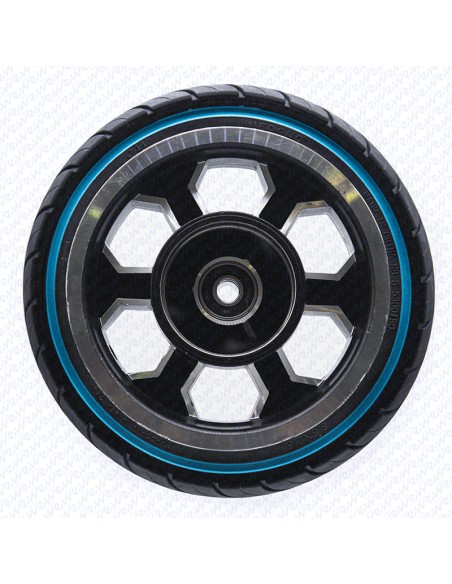 RUEDA MACIZA ULTRALIGERA 8.5X2.5 LINEA AZUL PARA DUALTRON MINI