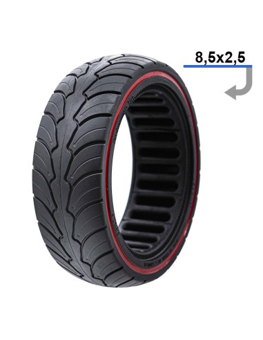 RUEDA MACIZA ULTRALIGERA 8.5X2.5 LINEA ROJA...