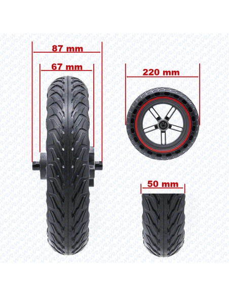 LLANTA CON RUEDA MACIZA 8.5 ZWHEEL