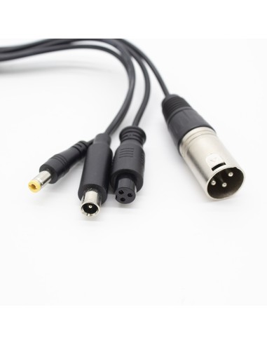 CABLE CONVERSOR GX16 A DC5,5MM/DC8MM/XLR/GX12