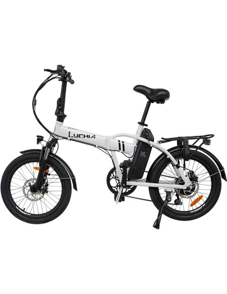 BICICLETA ELECTRICA PLEGABLE SIRIO 20" BLANCA CON FRENO DE DISCO