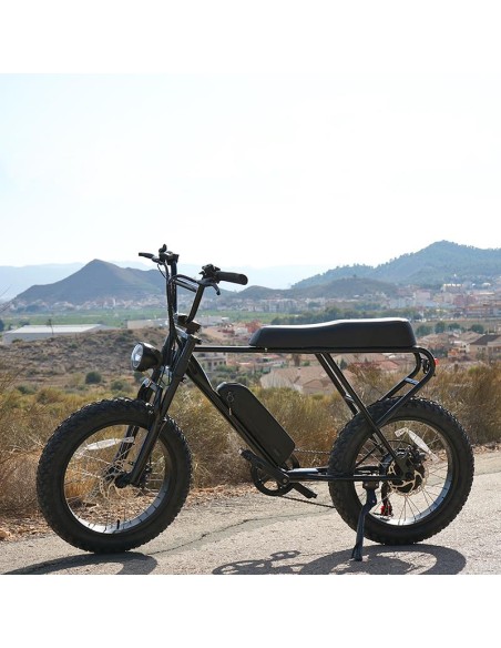 FAT E-BIKE ELECTRICA M20X NEGRA 20" CON FRENOS DE DISCO