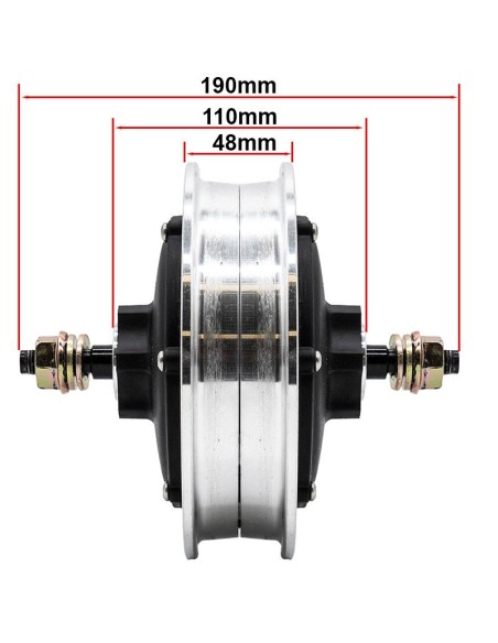 MOTOR 52V 1200W 6.5/B38 KUKIRIN G3 PRO - DELANTERO