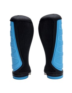 PUÑOS DE SILICONA ERGONOMICOS CON BLOQUEO AZULES