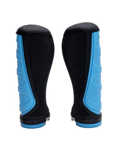 PUÑOS DE SILICONA ERGONOMICOS CON BLOQUEO AZULES