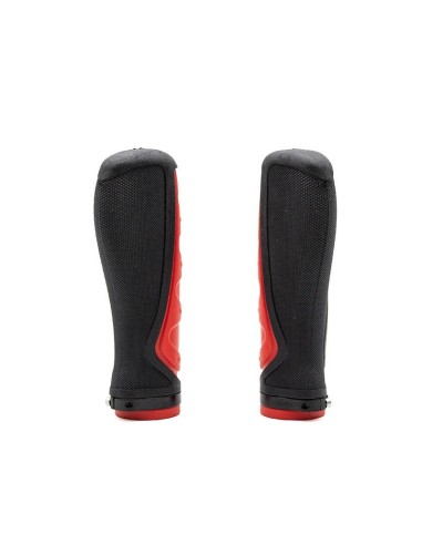 PUÑOS DE SILICONA ERGONOMICOS CON BLOQUEO ROJOS