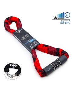 CANDADO DE CONTRASEÑA EWLK022 FUNDA TELA ROJA