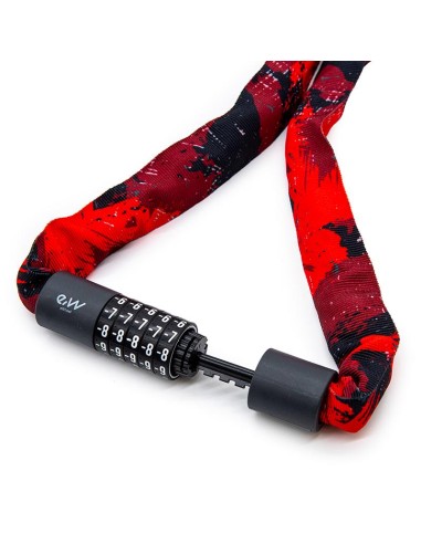 CANDADO DE CONTRASEÑA EWLK022 FUNDA TELA ROJA
