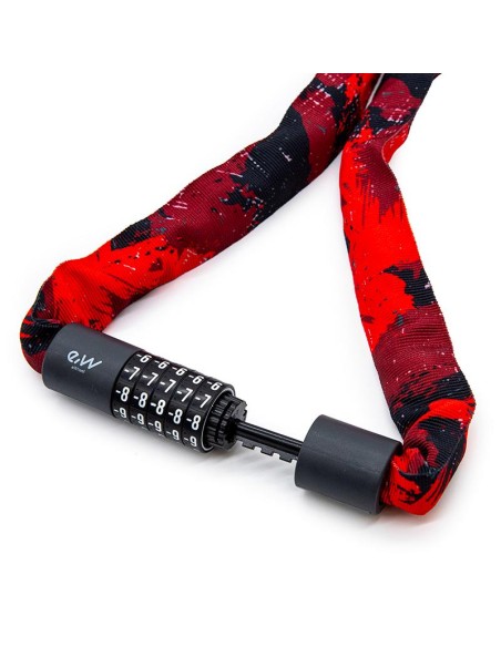 CANDADO DE CONTRASEÑA EWLK022 FUNDA TELA ROJA