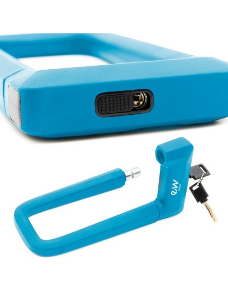 CANDADO EN U DE LLAVE EWLK023 AZUL