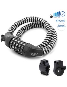 CANDADO DE CONTRASEÑA EWLK025 FUNDA NYLON BLANCO