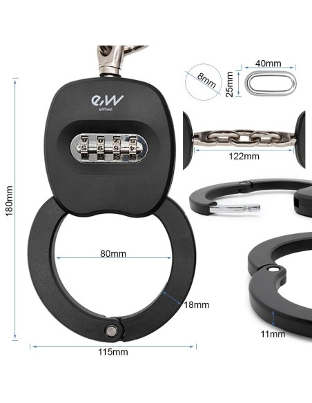 CANDADO DE LLAVE ESPOSAS REFORZADO EWLK010