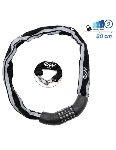 CANDADO CADENA CON FUNDA REFLECTANTE