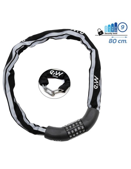 CANDADO CADENA CON FUNDA REFLECTANTE