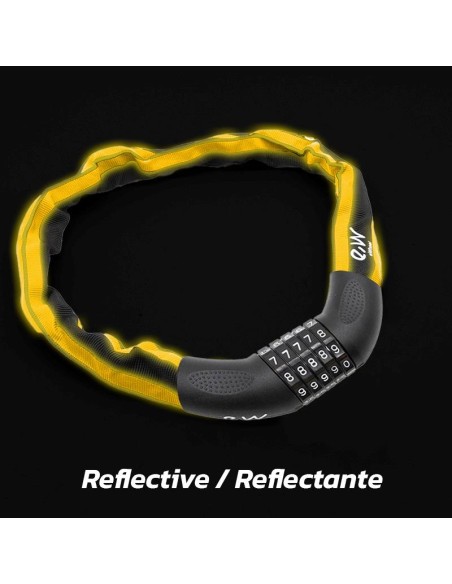 CANDADO CADENA CON FUNDA REFLECTANTE