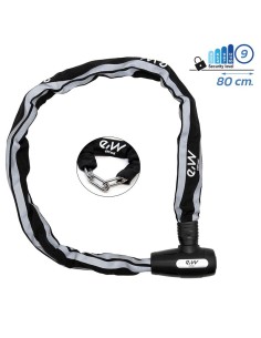 CANDADO CADENA CON LLAVE FUNDA REFLECTANTE