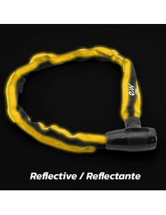 CANDADO CADENA CON LLAVE FUNDA REFLECTANTE 2