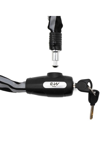 CANDADO CADENA CON LLAVE FUNDA REFLECTANTE