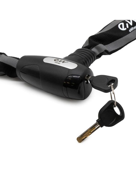 CANDADO CADENA CON LLAVE FUNDA REFLECTANTE