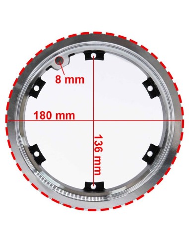 LLANTA DE 6.5" Y BISEL 52MM DUALTRON 3