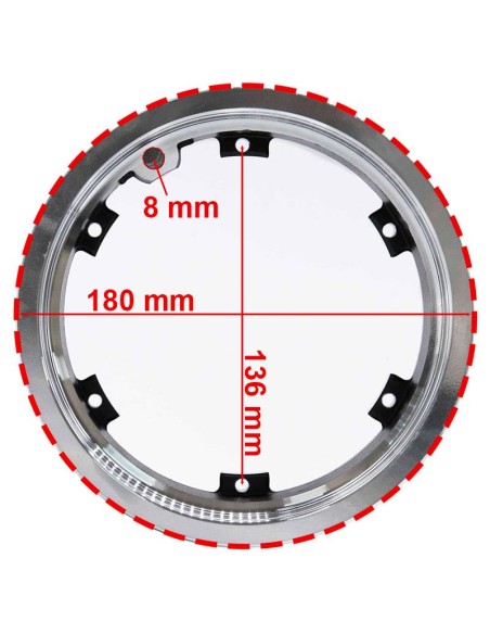 LLANTA DE 6.5" Y BISEL 52MM DUALTRON 3
