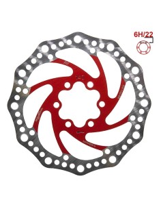 DISCO DE FRENO R6.1 140MM 6H ROJO