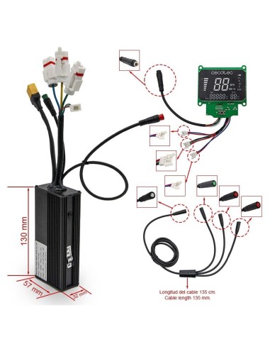 KIT ELECTRONICA KC4 48V 25A 1200W CECOTEC BONGO...