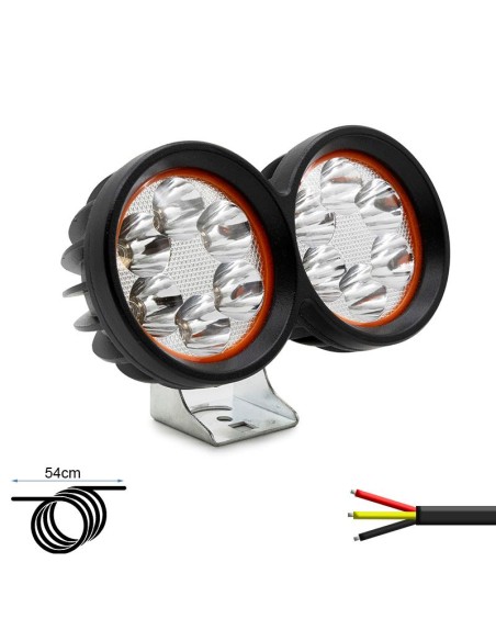 LUZ DELANTERA CON DOBLE FOCO LED 12/72V