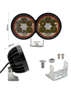LUZ DELANTERA CON DOBLE FOCO LED 12/72V 2