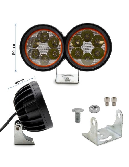 LUZ DELANTERA CON DOBLE FOCO LED 12/72V