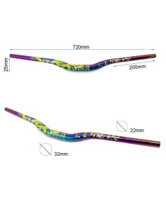 MANILLAR DE 720MM CON ELEVACION 25MM MULTICOLOR (2) 2