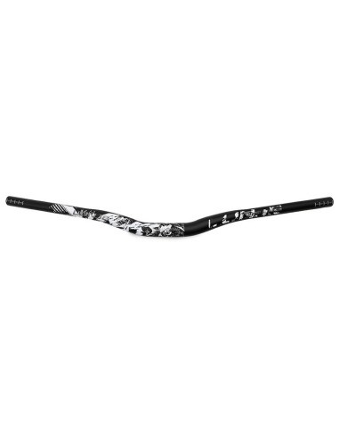 MANILLAR DE 720MM CON ELEVACION 25MM NEGRO-BLANCO