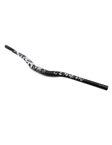 MANILLAR DE 720MM CON ELEVACION 25MM NEGRO-BLANCO